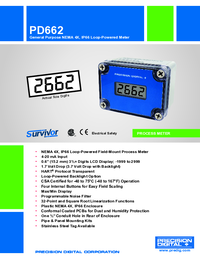 Thumbnail of document Data Sheet - PD662 Survivor NEMA 4X Loop-Powered Process Meter